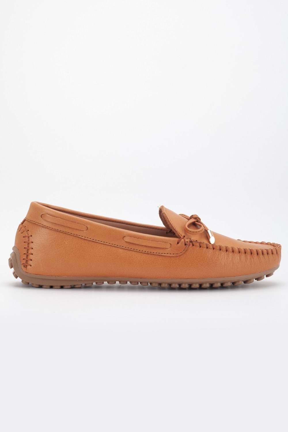 Kadın Hakiki Deri Klasik Loafer - Taba