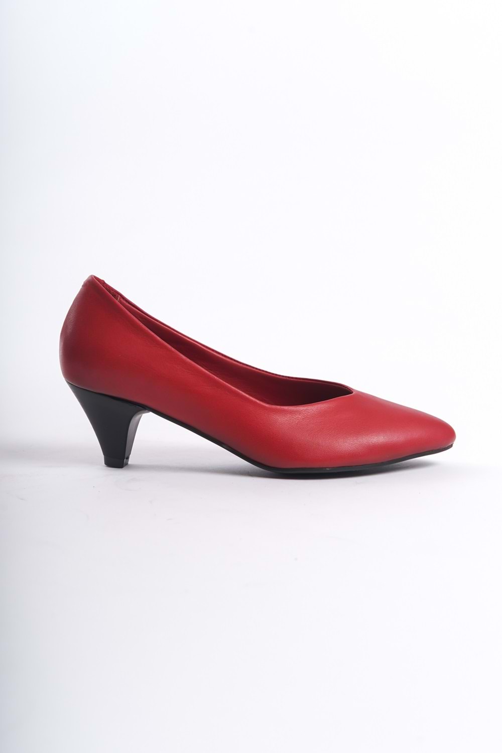 Kadın Hakiki Deri Stiletto Ayakkabı Kırmızı
